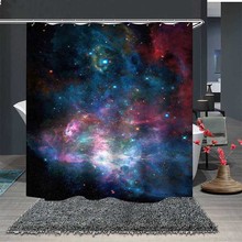 厂家直销源头工厂直供数码印花涤纶防水防霉浴帘浴室窗帘防水挂帘