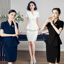 艾尚臣2024夏季新款职业套装气质时尚OL套裙西装大学生工装工作服