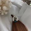 Summer diamond fashionable woven adjustable ring from pearl