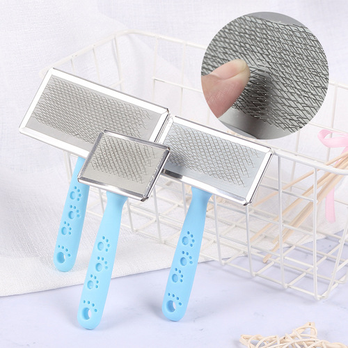 Wholesale pet brush, rake comb, grooming and cleaning, dog and cat brush, stainless steel hair removal needle comb, pet supplies