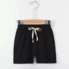 Black shorts, cotton and linen