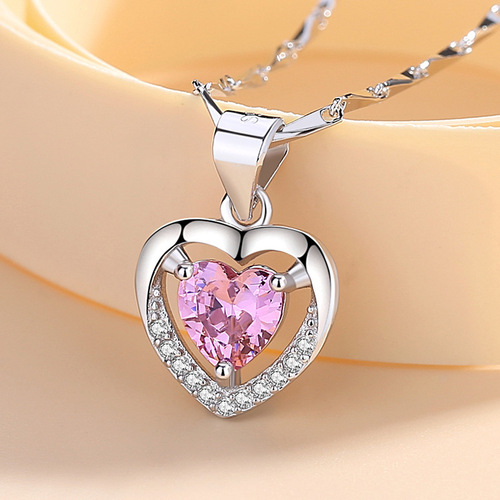 Shengli Zunyin 999 Love Sterling Silver Necklace Female Internet Celebrity Trendy Clavicle Chain Necklace Wholesale Birthday Gift for Girlfriend