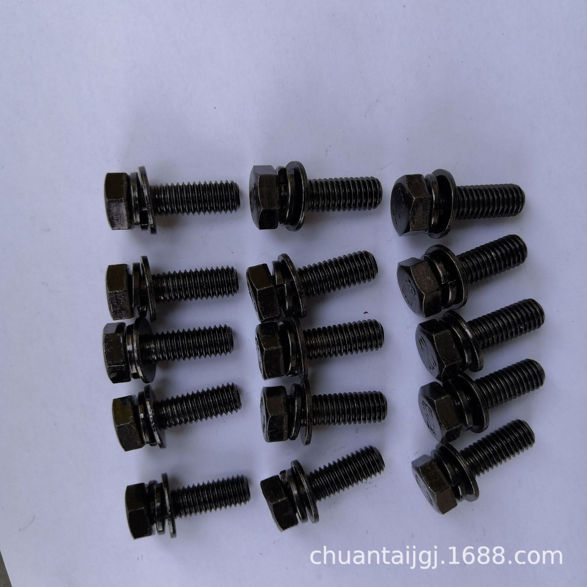 永年厂家直销8.8级黑锌三组合螺钉 组合螺丝外表黑锌紧固件