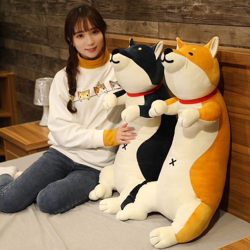 Anime cat lying down dog doll two-dimensional pillow peripheral long soft sleeping pillow one piece drop shipping