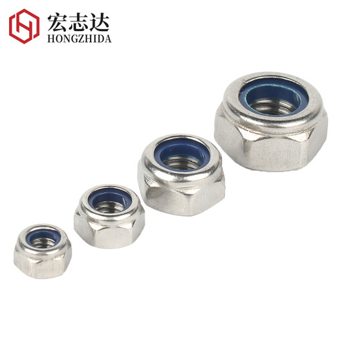 Stainless steel anti-loosening nut Anti-retraction nylon nut Anti-removal anti-removal locking self-locking nut M4M5M6M8M10