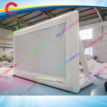 户外播放充气电影屏幕pvc夹网布 充气电影屏幕移动便携型投影