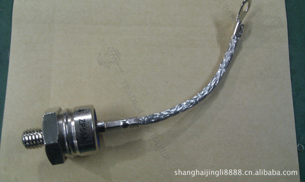 上海整流器厂型整流二极管ZP50A1200V二极管带线50A