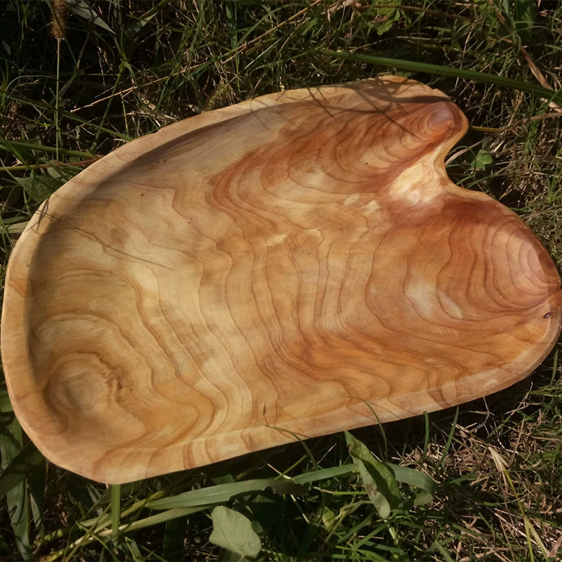 Глупая модная сладкая миска из дерева с длинной квадратной формой для воды и фруктов Декоративная гостиная, коробка для сухофруктов, резьба по корням, ретро фруктовый диск