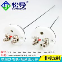 WRNK-010铠装热电偶芯 K/E热电偶传感器 装配式PT100热电阻可弯曲