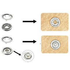 Amazon Cross-border Baby Suit Five-claw Hand Press Clamp Factory Direct Sale 9.5MM Hollow Five-claw Buckle Set