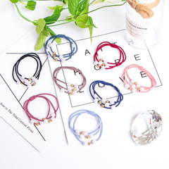 Korean-style pearl hair tie, hair elastic, and beaded hairband combo, factory direct sale from 2 yuan store