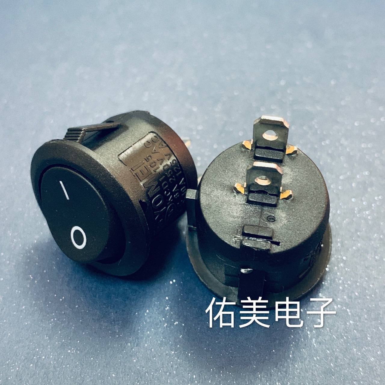 KCD1厂家直销船形开关两脚黑色全铜 特价