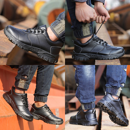 Labor protection shoes for men, anti-smash, anti-puncture, winter waterproof, anti-slip, wear-resistant steel toe safety shoes, factory direct sales