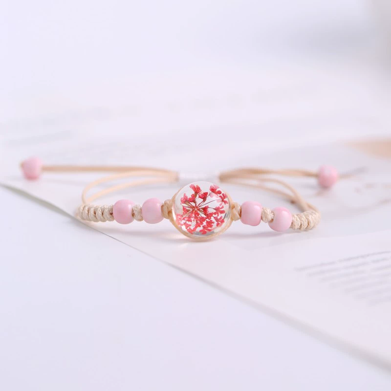 Fresh glass bracelet, sample, simple and elegant design, with gem