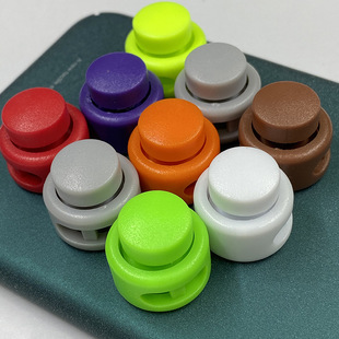 Plastic spring buckle high bomb bread buckle pork nose buckle shoe lace dual -hole plastic buckle free of lazy shoelaces