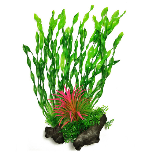 Aquarium Landscape Soft Simulation Seaweed Plastic Flexible Connector Grass Fish Tank Decoration Scene Seagrass Manufacturer Wholesale