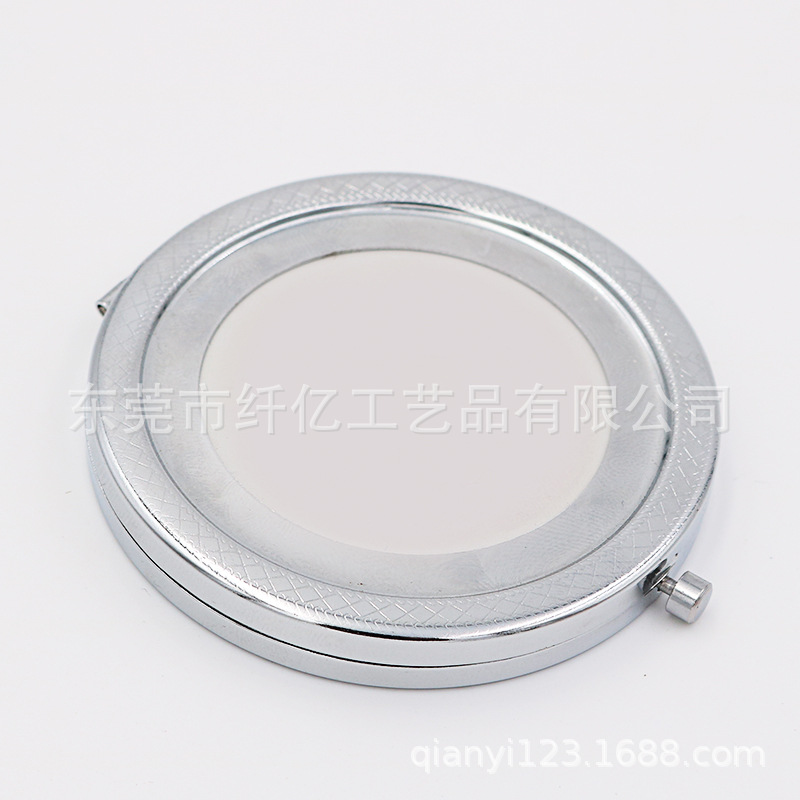 小镜子 高边压花网红随身金色化妆镜底座 DIY刺绣手工制作材料