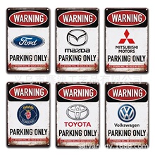 欧美复古Parking Only铁皮画美式装饰画墙面壁饰酒吧装饰标牌挂画