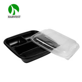 SP8-3厂家直销餐盒三格餐盒便当一次性外卖打包饭盒PP吸塑餐盒