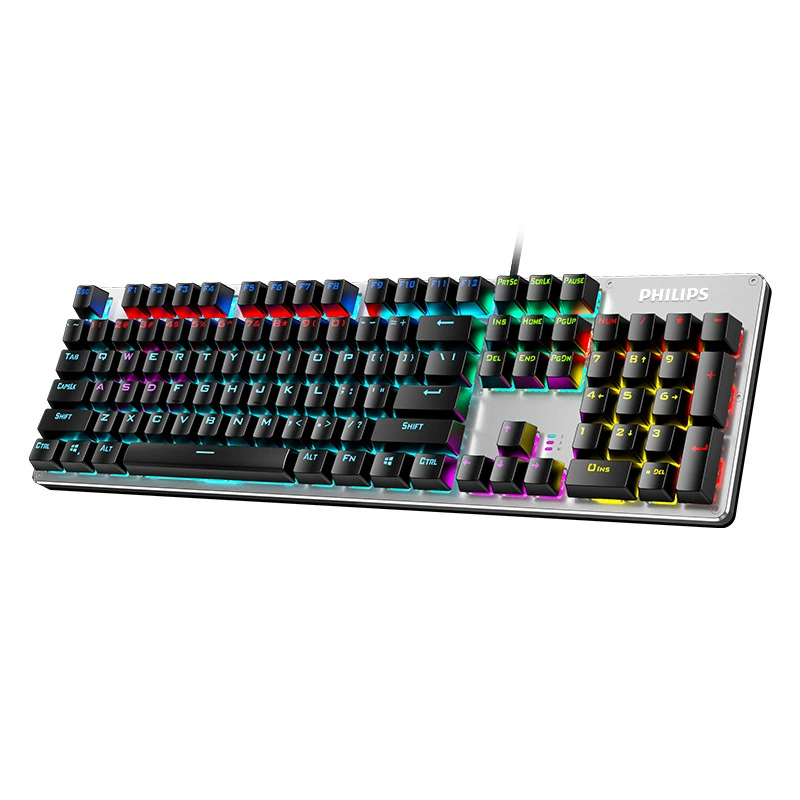 Совершенно новая оптовая продажа 8404 курица ест LOL киберспортивная игра настоящая механическая клавиатура зеленая ось разноцветная смешанная подсветка 104 клавиши