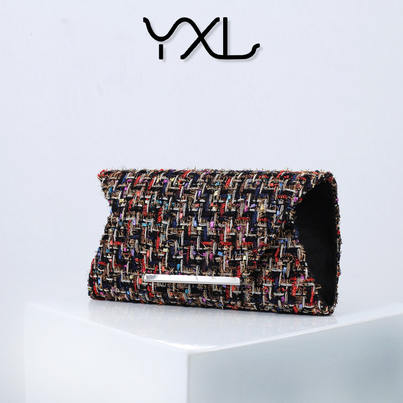 Fabricantes europeos y americanos Chanel estilo tejido cena bolsa Cadena de embrague al por mayor señoras bolsa transfronteriza Venta caliente