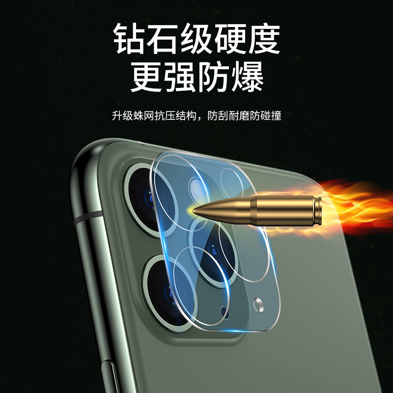 Suitable for Apple 16Pro Rear Camera Protective Film, iPhone 13 Full Coverage Phone Lens Film, Anti-Fingerprint