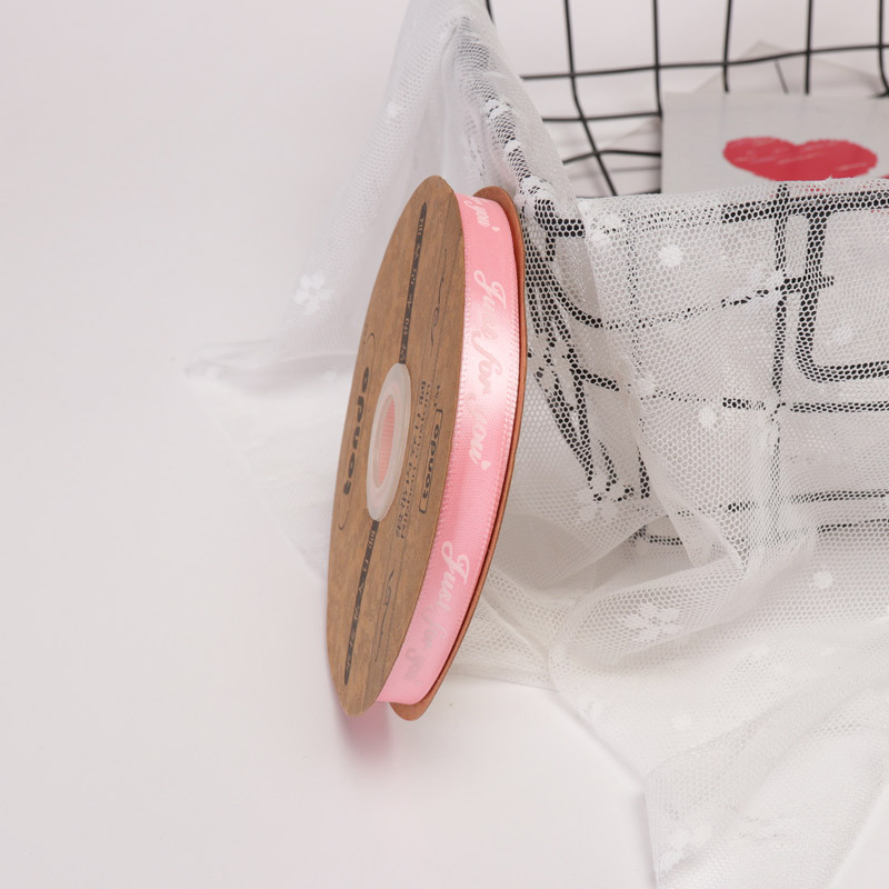 1cm impreso cinta inglesa arco de impresión en relieve cinta flor regalo material de embalaje al por mayor