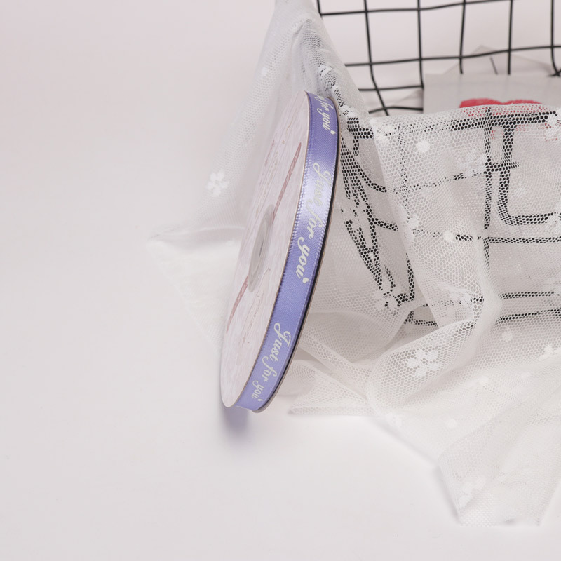 1cm impreso cinta inglesa arco de impresión en relieve cinta flor regalo material de embalaje al por mayor