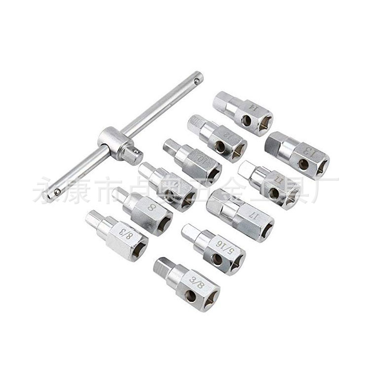 12-piezas de aceite de tornillo llave tornillo zócalo de cuatro esquinas hexagonal de drenaje de aceite llave de aceite inferior desmontaje del tornillo