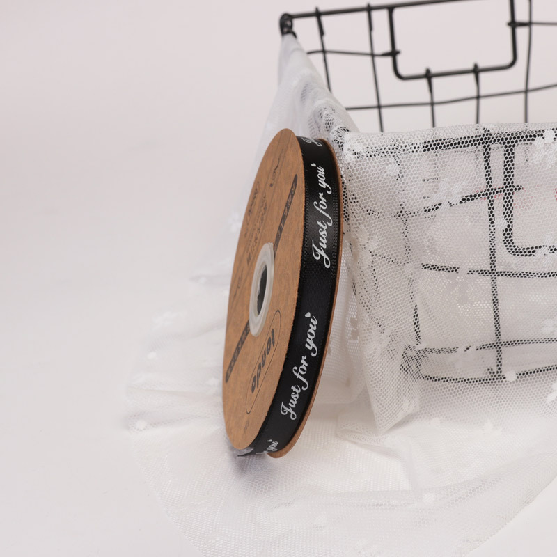 1cm impreso cinta inglesa arco de impresión en relieve cinta flor regalo material de embalaje al por mayor