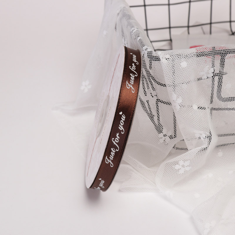 1cm impreso cinta inglesa arco de impresión en relieve cinta flor regalo material de embalaje al por mayor