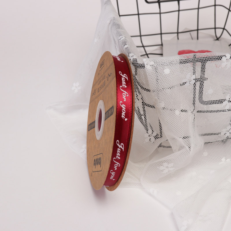 1cm impreso cinta inglesa arco de impresión en relieve cinta flor regalo material de embalaje al por mayor