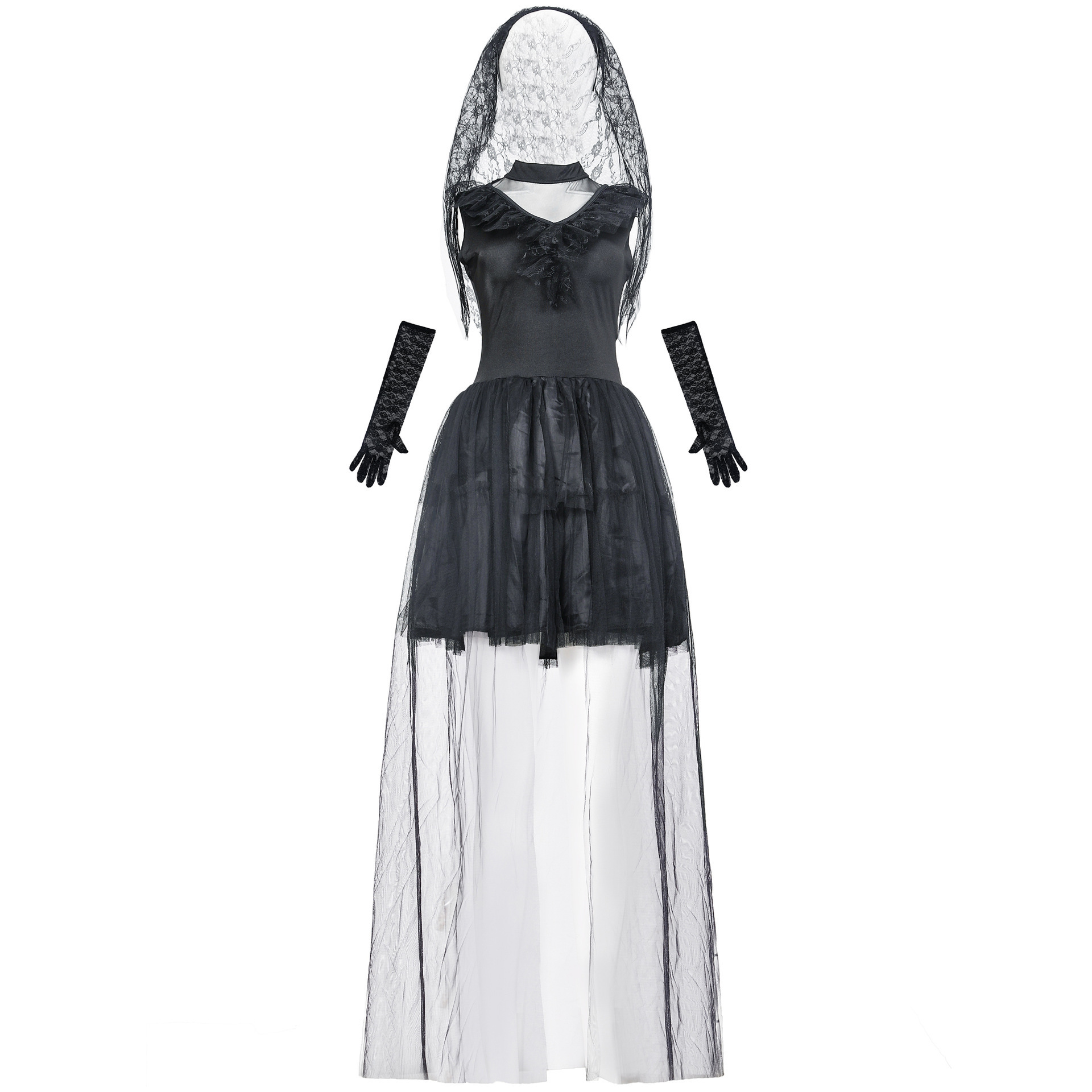 M-xl Ghost Wedding Corpse Zombie Vampire Long Skirt Halloween…