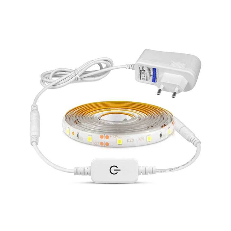 Сенсорный LED-выключатель, клавиша, светодиодная лента, набор, влагозащищённый линейный свет для шкафа, световая панель, лампа