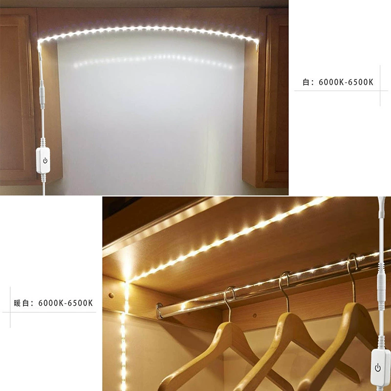 Сенсорный LED-выключатель, клавиша, светодиодная лента, набор, влагозащищённый линейный свет для шкафа, световая панель, лампа