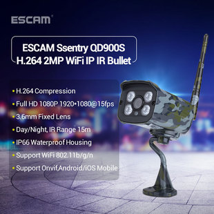 ESCAM Sentry QD900S ɰf1080PԲʉTb Oؔz^