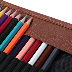 批發帆布筆簾36/48/72孔大容量民族風筆袋 素描彩鉛筆繪畫文具袋