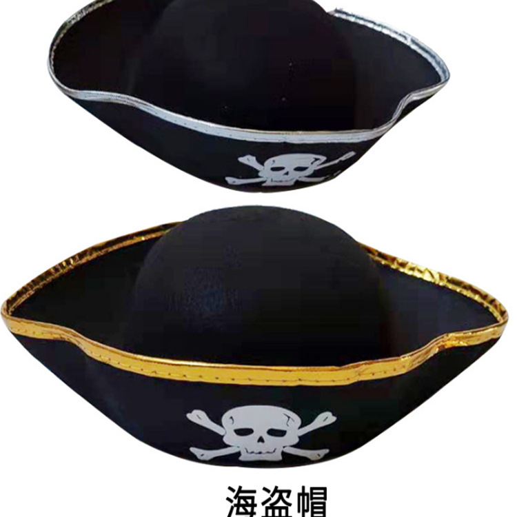 Sombreros piratas de Halloween, sombreros piratas populares europeos y estadounidenses, sombreros piratas de Phnom Penh, sombreros piratas de felt, sombreros piratas de Jack Skull