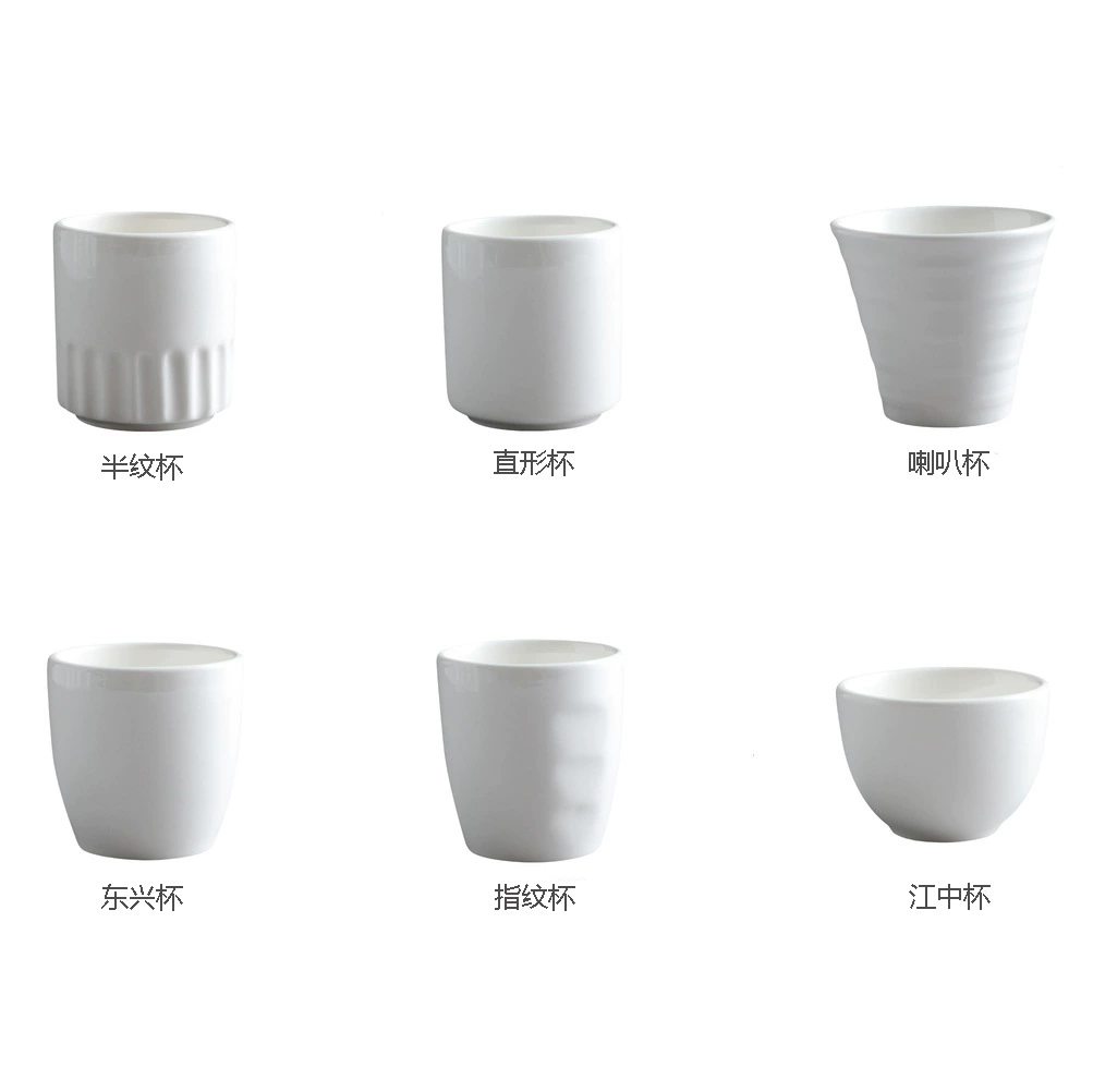 Creative White Ceramics Water Cup Hotel Bone Porcelain Half -Fat Tea House Dalfence Tea Cup Milk Marm Cup Foreign Trade Wholesale