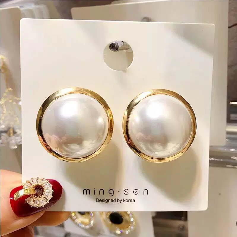 Серебряная игла, серьги из жемчуга, образец серебра 925, 2020 год, простой и элегантный дизайн
