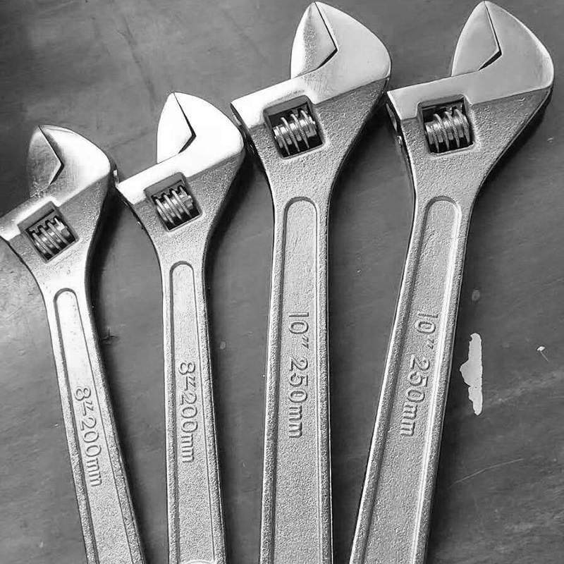 Llave ajustable de 6 pulgadas de 8 pulgadas llave ajustable fuente de fábrica llave ajustable cromada llave ajustable americana