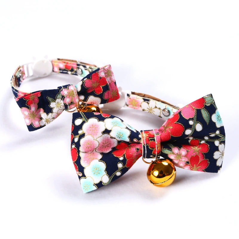 Китайский стиль кролика собаки шеи собаки кота воротника колокольчика галстука-бабочки любимца японского стиля регулируемый