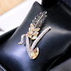 Brooch, crystal lapel pin, advanced design pin, accessory, Korean style, light luxury style, trend of season