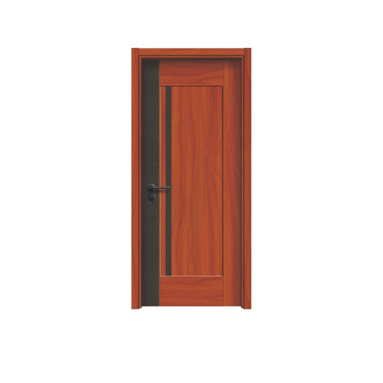 Carbonizado impermeable puerta interior pintura-libre compuesto mudo Cristal de carbono puerta de madera nuevo chino estilo simple puerta de la habitación puerta del dormitorio image 6