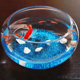 代发鱼缸透明玻璃办公室客厅创意水培鼓缸圆形乌龟缸迷你桌面鱼缸