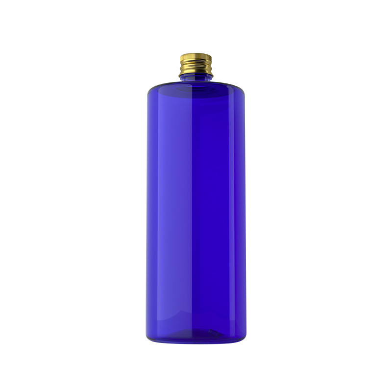 500ml de hombro plano botella de tapa de aluminio botella de loción botella de plástico para mascotas botella de gran capacidad botella cosmética