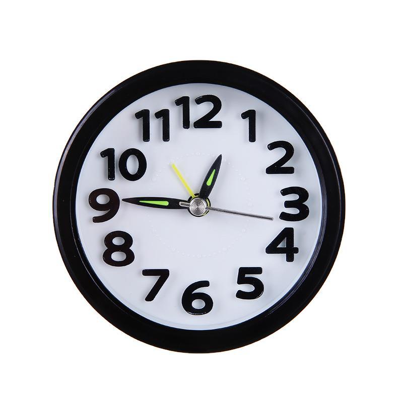 Reloj despertador pequeño y redondo de color caramelo, creativo, sencillo y elegante, adecuado para el hogar, dormitorio, decoración de interiores, reloj despertador para estudiantes y niños con luz nocturna.