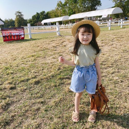 2024 Children's Clothing Summer New Products Girls Summer Clothes Korean Style Plaid Sleeveless Lace Summer Shirt 20312