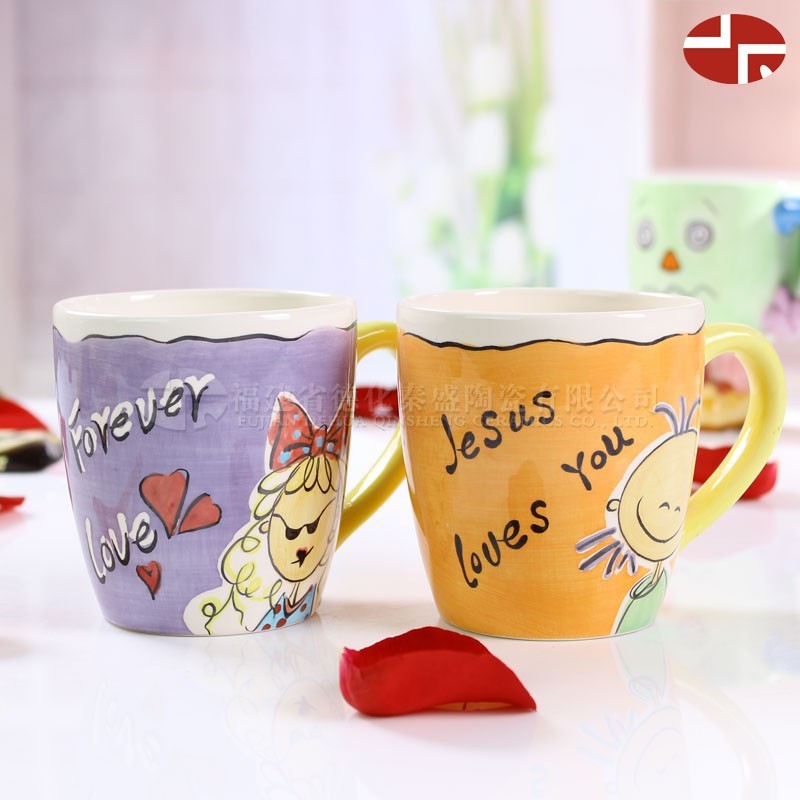 Oficina creativa taza de caricatura pareja taza de oficina taza de cerámica taza de café taza de regalo