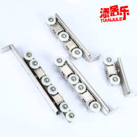 厂家批发 不锈钢锌合金移门滑轮 卧室门窗推拉门加厚静音吊轮轨道